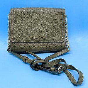MICHAEL KORS Crossbody Handbag Small Olive Green Adjst. Strap **EUC** ADORABLE!!